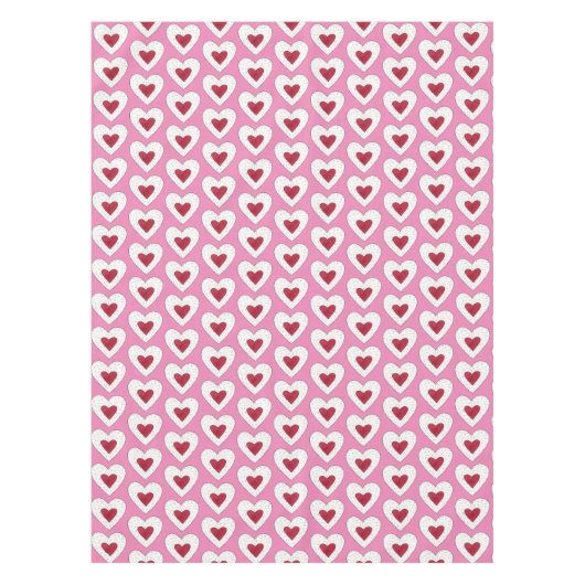 Raspberry Heart Linzer Cookie Linzertorte Austrian Tischdecke (Vorderseite)