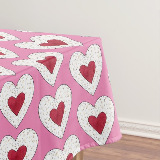 Raspberry Heart Linzer Cookie Linzertorte Austrian Tischdecke (Beispiel)