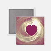 Raspberry Heart Magnet (Vorderseite/Rückseite)
