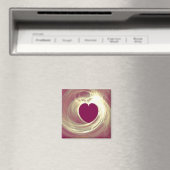 Raspberry Heart Magnet (In Situ (Geschirrspüler))