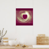 Raspberry Heart Poster (Küche)