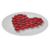 Raspberry Heart Schneidebrett (Ecke)