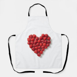 Raspberry Heart Schürze
