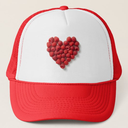 Raspberry Heart Truckerkappe (Vorderseite)