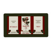Raspberry-Homemede-Jam-Canning-Etikett 3 (Vorne)