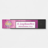 Raspberry Hot Pink Beruflich Creative Office Türschild (Vorderseite )