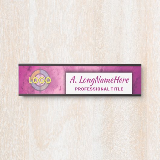 Raspberry Hot Pink Beruflich Creative Office Türschild (Vorderseite )
