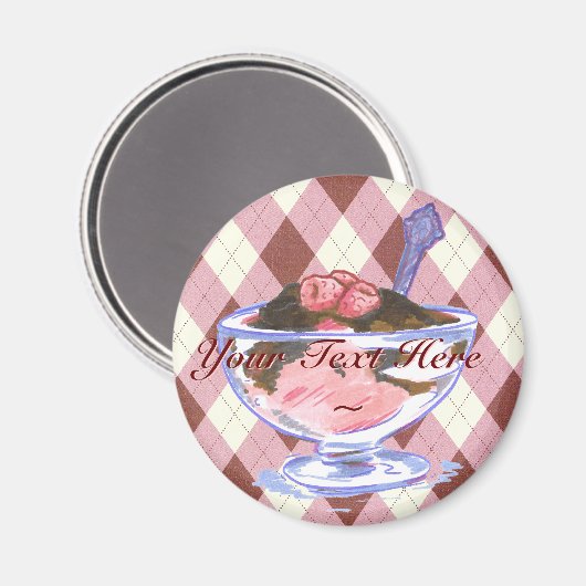 Raspberry Icecream Magnet (Vorderseite/Rückseite)