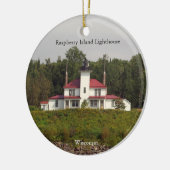 Raspberry Island Leuchtturm Doppelseitiges Ornamen Keramik Ornament (Links)