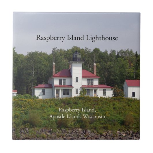 Raspberry Island Leuchtturmziegel Fliese (Vorderseite)
