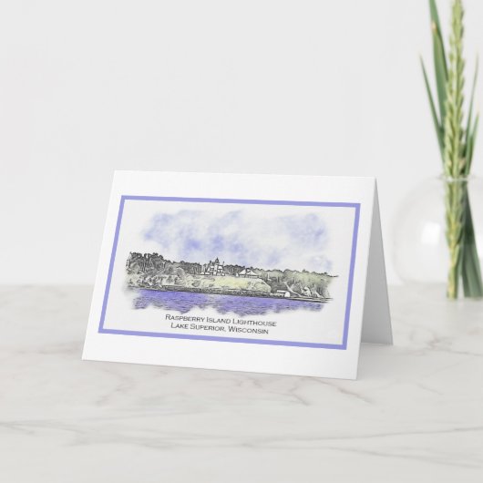 Raspberry Island Lighthouse 2024 Notecard Karte (Vorderseite)
