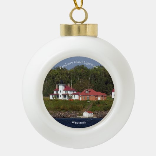 Raspberry Island Lighthouse 2 Ornamente (Vorderseite)