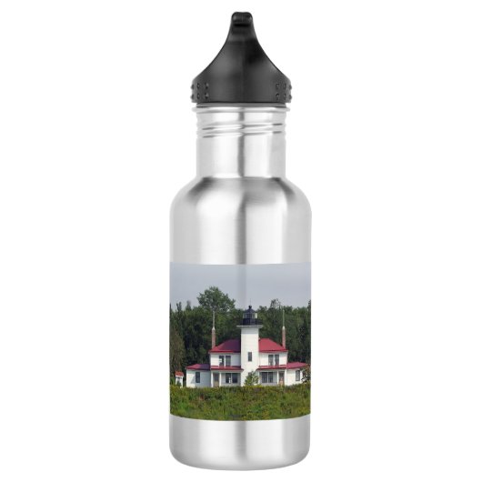 Raspberry Island Lighthouse Geschichte Wasserflasc Edelstahlflasche (Rechts)