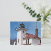Raspberry Island Lighthouse (in Farbe) Postkarte (Stehend Vorderseite)