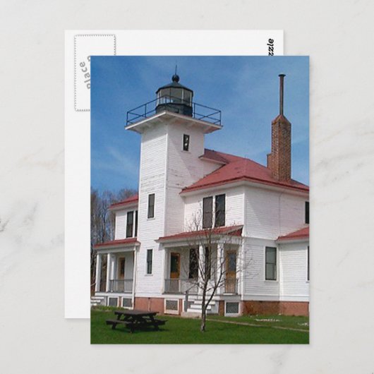 Raspberry Island Lighthouse (in Farbe) Postkarte (Vorne/Hinten)