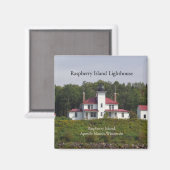Raspberry Island Lighthouse-Magnet Magnet (Vorderseite/Rückseite)