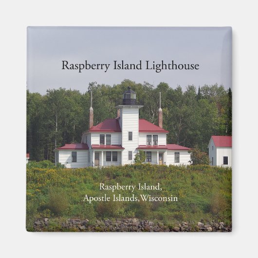 Raspberry Island Lighthouse-Magnet Magnet (Vorne)