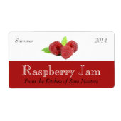 Raspberry Jam Canning Labels (Vorne)