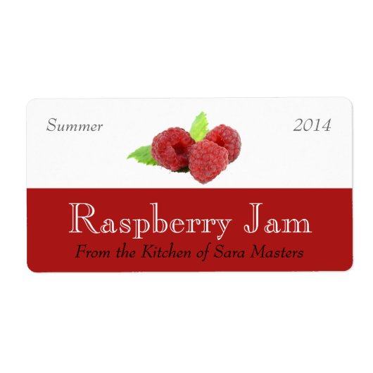 Raspberry Jam Canning Labels (Vorne)