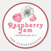 Raspberry Jam Classic Round Sticker (Vorderseite)