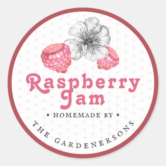 Raspberry Jam Classic Round Sticker (Vorderseite)