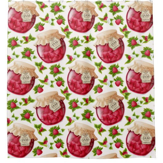 Raspberry Jam Duschvorhang (Vorderseite)