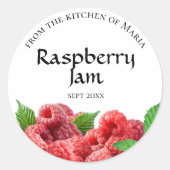 Raspberry Jam Homemade Preserve Runder Aufkleber (Vorderseite)