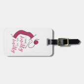 Raspberry Jam I Feel Knitty, Oh, so Knitty Gepäckanhänger (Vorderseite horizontal)