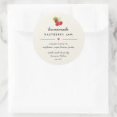 Raspberry Jam Jar Homemade Modern Runder Aufkleber (Tasche)