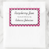 Raspberry-Jam-Label für benutzerdefinierten Textja Rechteckiger Aufkleber (Tasche)