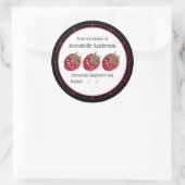 Raspberry Jam Label Modern Minimalist Personalize Runder Aufkleber (Tasche)