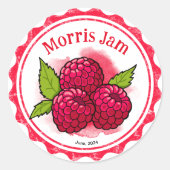 Raspberry-Jam-Label Runder Aufkleber (Vorderseite)