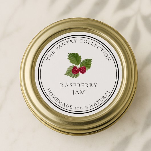 RASPBERRY Jam Labels, Jar Labels, Pantry Labels Runder Aufkleber