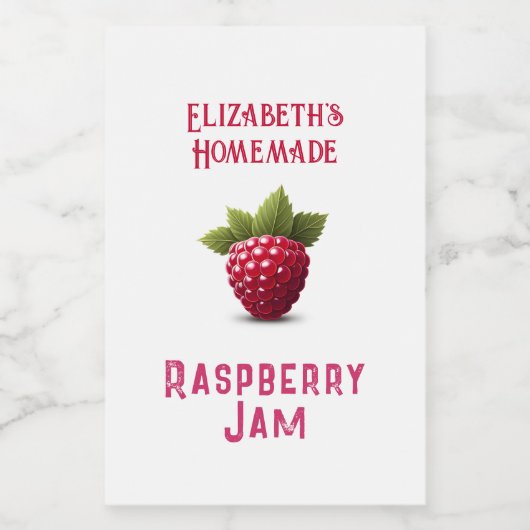 Raspberry Jam Lebensmitteletikett (Einzelnes Label)
