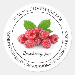 Raspberry Jam Modern Label Runder Aufkleber