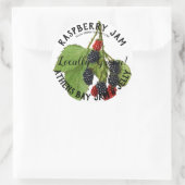 Raspberry Jam Product Business Label Runder Aufkleber (Tasche)