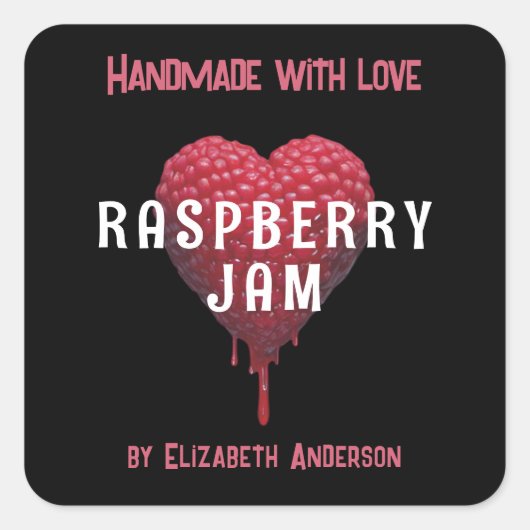 Raspberry Jam Square Sticker (Vorderseite)