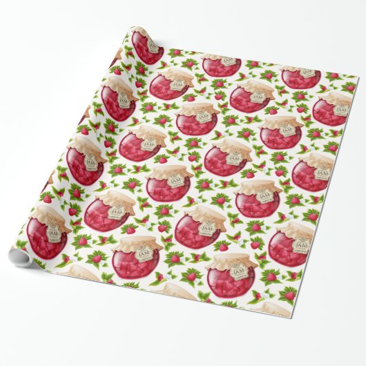 Raspberry Jam Wrapping Paper Geschenkpapier (Ungerollt)