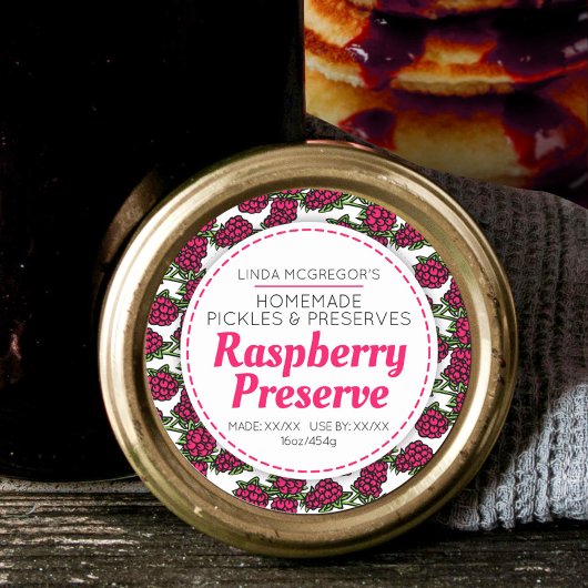 Raspberry-Konserven-Konfitüre Runder Aufkleber