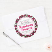 Raspberry-Konserven-Konfitüre Runder Aufkleber (Umschlag)
