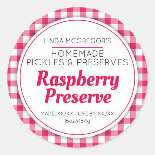 Raspberry-Konserven-Konfitüre Runder Aufkleber