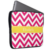 Raspberry lg Zickzack Ananas Name Monogramm Laptopschutzhülle (Vorne Rechts)