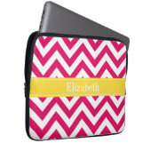 Raspberry lg Zickzack Ananas Name Monogramm Laptopschutzhülle (Vorne Rechts)