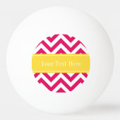 Raspberry lg Zickzack Ananas Name Monogramm Tischtennisball (Vorderseite)