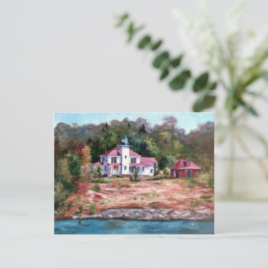 Raspberry Lighthouse Postkarte (Stehend Vorderseite)