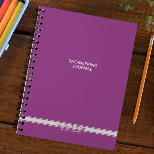 Raspberry Lila Classic Stripe Spiral Notebook Planer