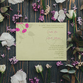 Raspberry Limon Gerbers Wedding Einladungen