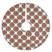 Raspberry Linzer Torte Deutsche Weihnachtskekse Polyester Weihnachtsbaumdecke (Vorderseite)