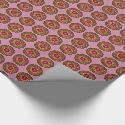 Raspberry Linzer Torte Weihnachtskekse Geschenkpapier (Ecke)