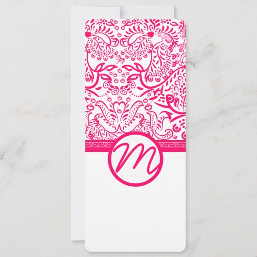 Raspberry Love Birds Hochzeitseinladung Einladung (Rückseite)